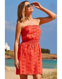 Платье бандо с присборенной талией, 100% хлопок, розовый Sosandar