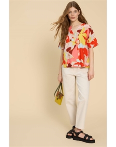 Топ из смеси льна Jamie, оранжевый White stuff