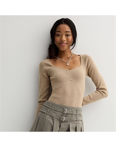 Боди-свитер с длинными рукавами для юниоров, цвет Heather Oatmeal So