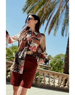 Шорты бермуды длиной до колена из 100% хлопка, коричневый Next