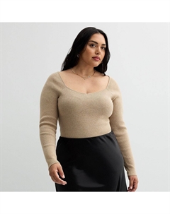 Боди-свитер с длинными рукавами для юниоров больших размеров, цвет Heather Oatmeal So