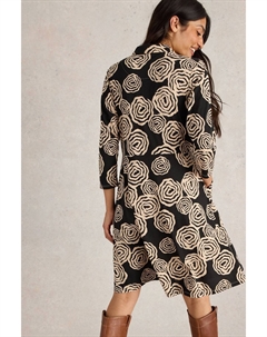 Платье рубашка из джерси Ria, черный White stuff