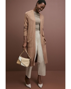 Удлиненный кардиган, коричневый Next