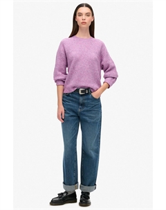 Джемпер с круглым вырезом и начесом, розовый Superdry