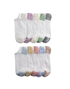 Женские носки, 10 пар носков с мраморным рисунком без показа, цвет White Multi Sonoma goods for life