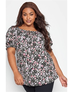 Топ в стиле бохо, черный Yours curve