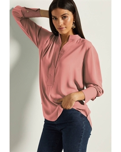 Блузка свободного кроя с длинными рукавами и V образным вырезом, розовый Next