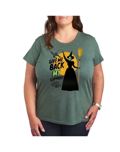 Плюс футболка с рисунком «Тапочки из страны Оз», цвет Heather Green Licensed character