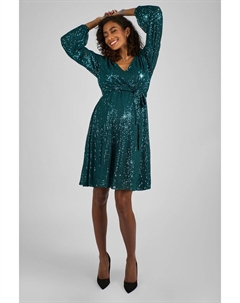 Мини платье для беременных с пайетками, зеленый Jojo maman bébé