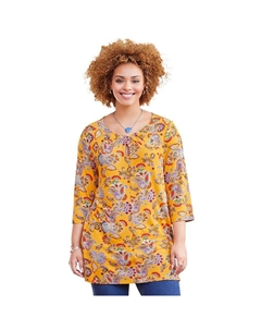 Женская распашная туника больших размеров Katerinas Liz&me, цвет Honey Mustard Paisley Catherine's