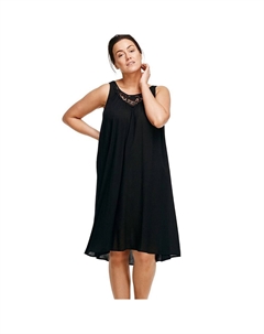 Женское кружевное платье-трапеция больших размеров со вставкой, черный Ellos