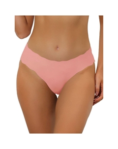 Бесследные трусики для женщин, эластичное однотонное нижнее белье, невидимые трусы без показа, цвет Mid Pink Allegra k
