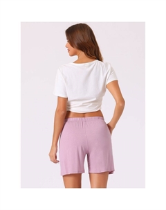 Женские модальные пижамные шорты для отдыха, мягкие удобные пижамные штаны с карманами, эластичные шорты-боксеры, зеленый Cheibear