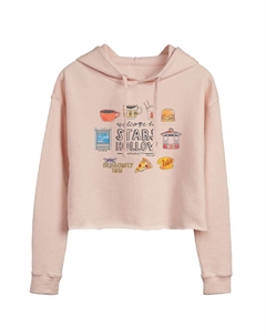 Укороченное худи Gilmore Girls Stars с полой сеткой для юниоров, розовый Licensed character