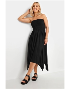 Платье бандо миди с ширинкой, черный Yours curve