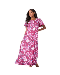 Женское длинное хлопковое платье больших размеров с цветочным принтом, цвет Strawberry Roses Dreams & co.