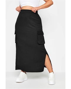 Фактурная юбка макси, черный Yours curve