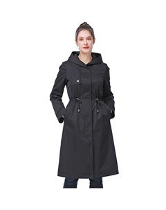 Плюс размер Riley Плащ с капюшоном и подкладкой на молнии, черный Bgsd