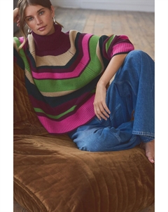 100% шерсть премиум класса трикотажный джемпер с высоким воротником, мультиколор Next