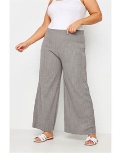 Широкие брюки в тропическом стиле, серый Yours curve