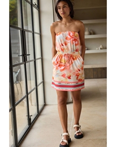 100% хлопок джерси бандо летнее мини платье, розовый Next