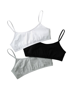 Укороченные бюстгальтеры для девочек, 3 шт., цвет Gray/White/Black Maidenform