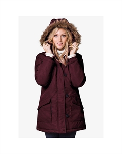 Женская парка больших размеров с отделкой из искусственного меха, цвет Rich Red Ellos