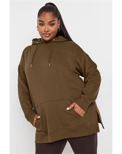 Толстовка с капюшоном, коричневый Yours curve