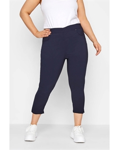 Укороченные брюки стрейч Bengaline, синий Yours curve