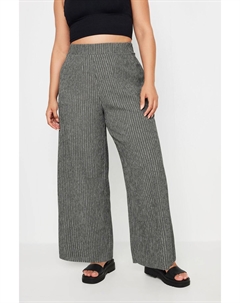Фактурные брюки широкого кроя, серый Yours curve