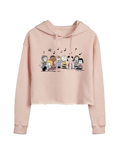 Укороченное худи с графическим рисунком Juniors' Peanuts Music, розовый Licensed character