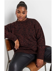 Джемпер с твистом по всей поверхности, оранжевый Yours curve