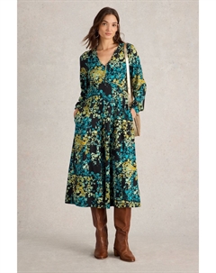 Платье миди Megan из джерси, черный White stuff