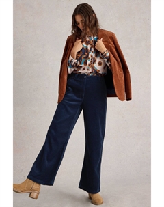 Широкие брюки Belle cord, синий White stuff