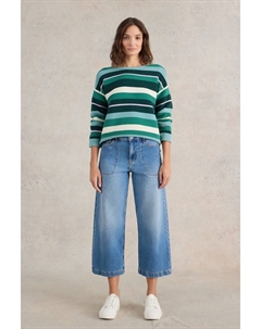 Джемпер в полоску Jana, зеленый White stuff