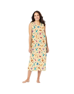 Женская ночная рубашка без рукавов больших размеров с длинными рукавами, цвет Yellow Cats Dreams & co.