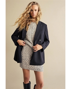 Мини юбка с косами и шерстью, серый Next