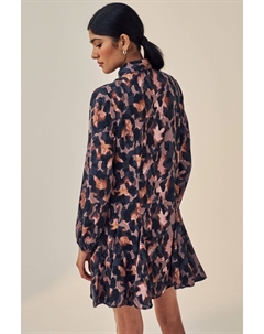 Мини платье с длинными рукавами и бантом, фиолетовый Next