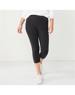 Женские леггинсы-капри с широким поясом, цвет Heathered Gray Sonoma goods for life