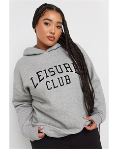 Толстовка с капюшоном для клуба отдыха, серый Yours curve
