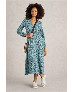 Платье миди Megan из джерси, синий White stuff