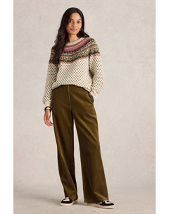 Набить мини джемпер с узором «фэйр айл» в форме сердца, белый White stuff