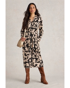 Платье рубашка из джерси «Энни», черный White stuff