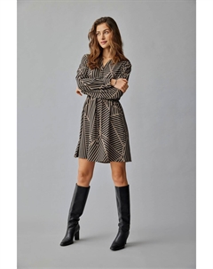 Платье рубашка с длинными рукавами, коричневый Jdy