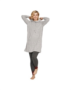 Женские леггинсы для сна больших размеров с отделкой в ​​рубчик, цвет Heather Charcoal Star Ellos