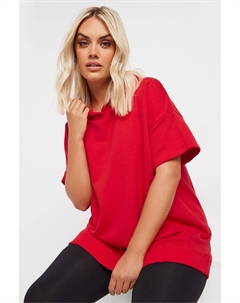 Толстовка свободного кроя из 100% хлопка, красный Yours curve