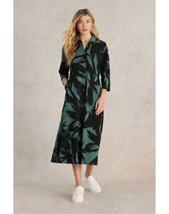 Платье рубашка из джерси Rua, зеленый White stuff