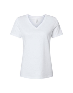 Женская непринужденная футболка Bella + Canvas из ткани Хизер с V-образным вырезом, цвет Solid White Blend Bella+canvas