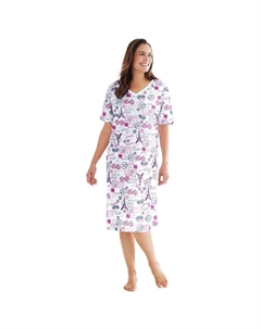 Женская ночная рубашка с принтом больших размеров, цвет Raspberry Sorbet Paris Dreams & co.