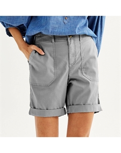 Удобные шорты-бермуды Petite, цвет Steel Beam Sonoma goods for life